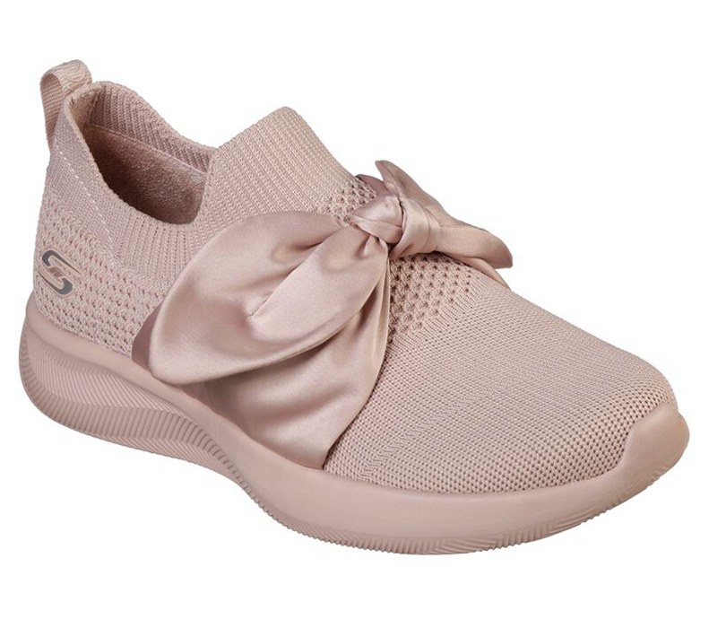 Skechers Dam Rosa Slip On - Bobs Sport Squad 2 - Bow Beauty - Sverige (JEWMK-3869)